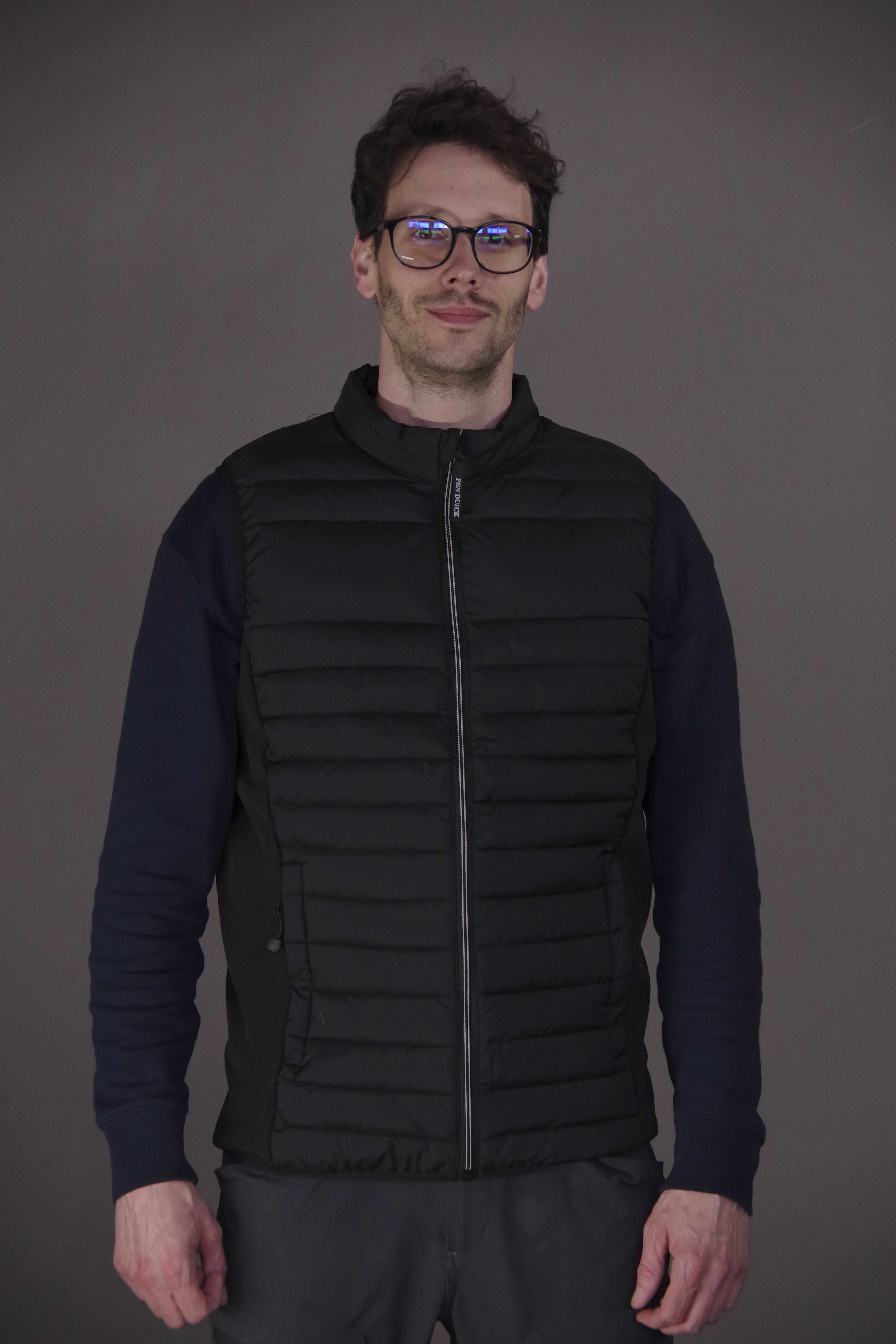 Bodywarmer bi-matière homme