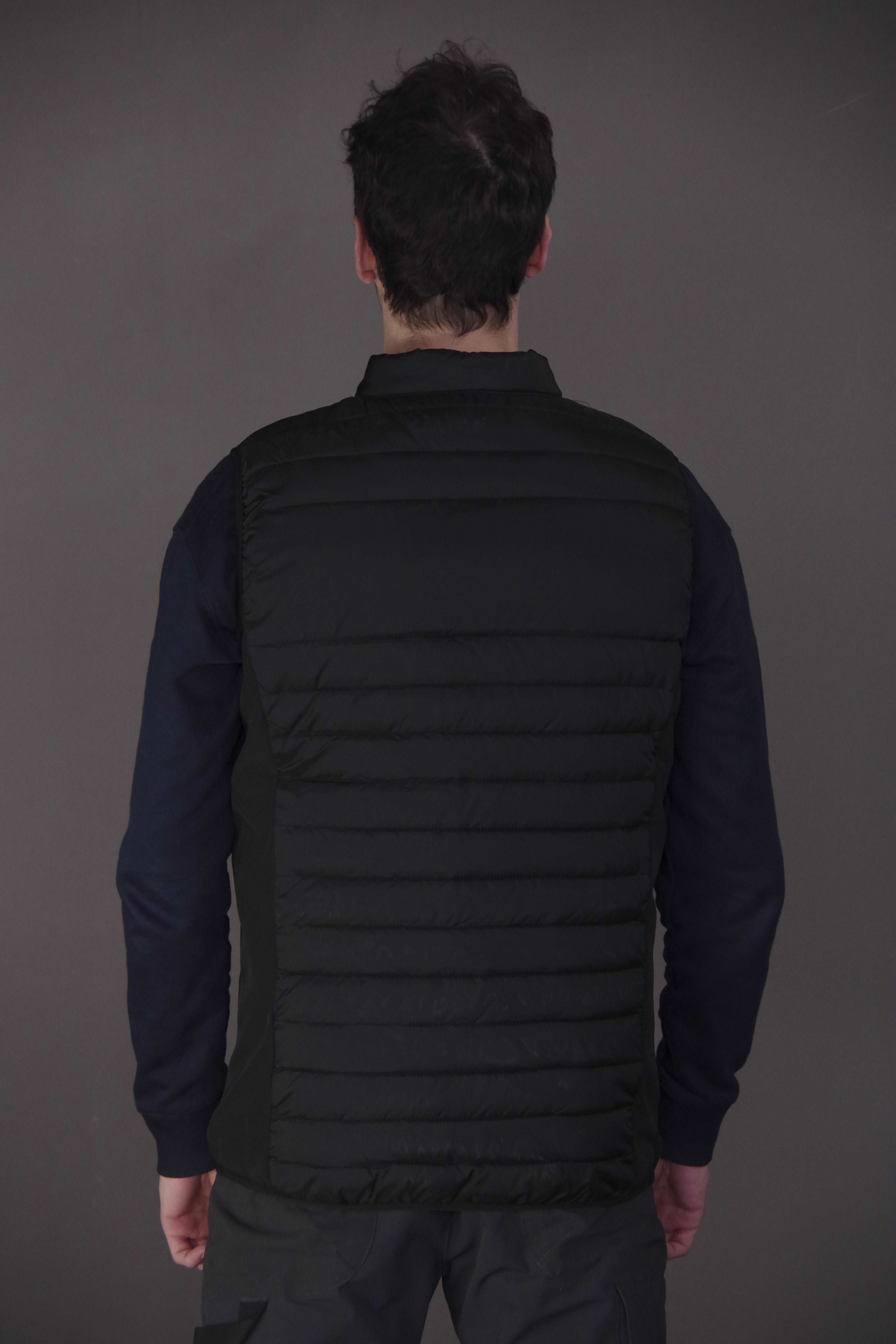 Bodywarmer bi-matière homme